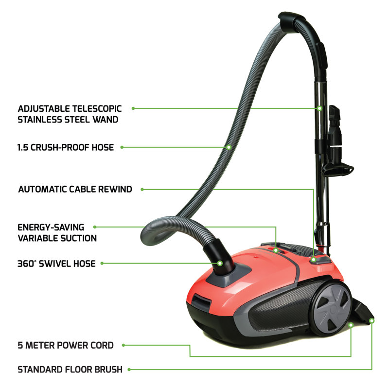 Ovente Canister Vacuum & Reviews Wayfair